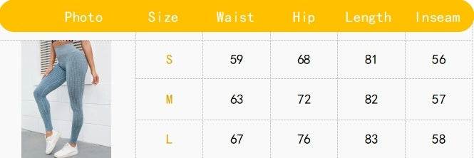 Leggings For Women Ribbed Seamless Leggings High Waisted Tummy Control Yoga Pants Women Workout Pants - Mubimart