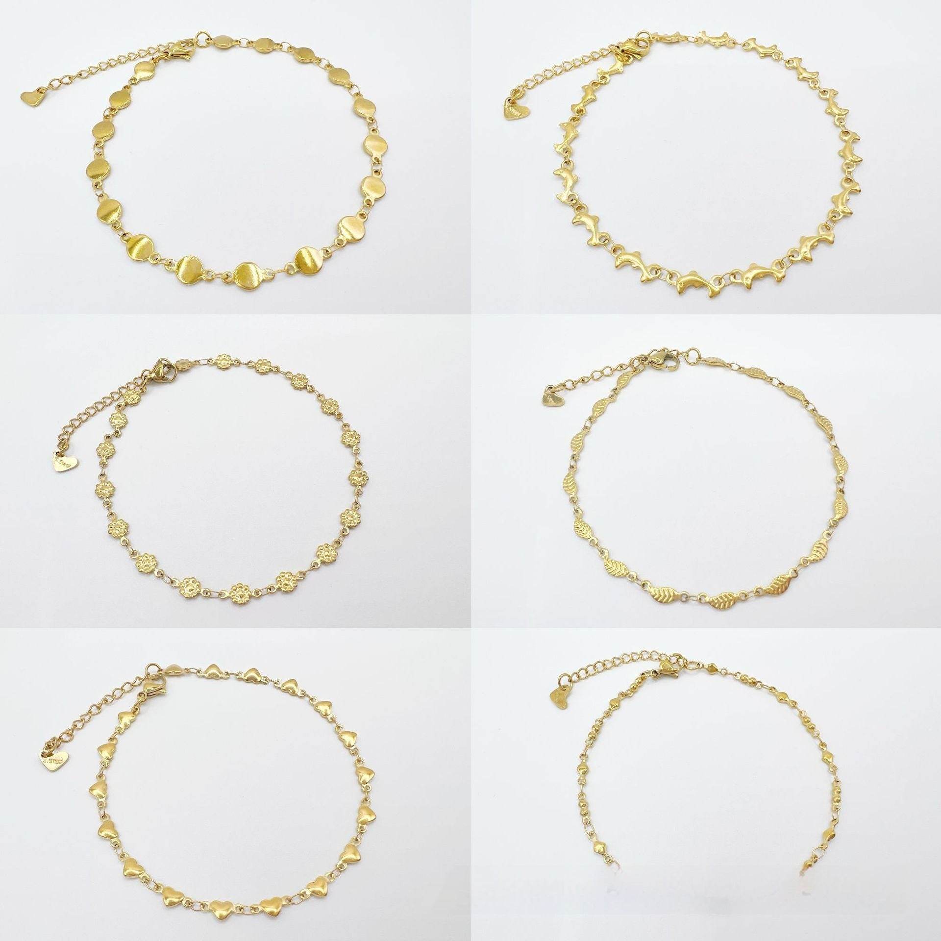 Simple Niche European And American Style Stainless Steel Anklets - Mubimart