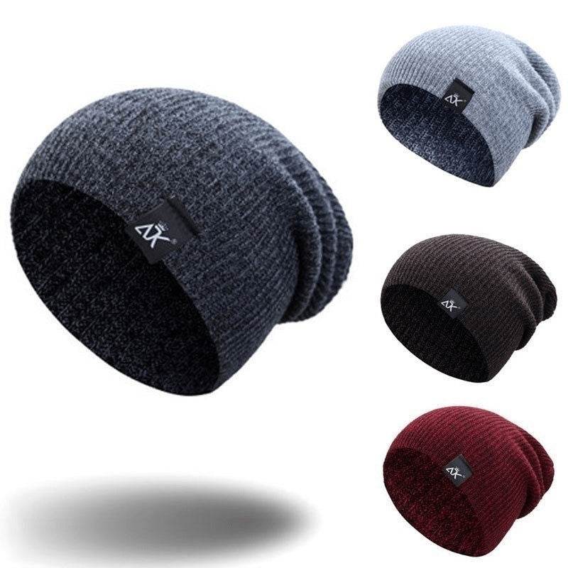Unisex Fashionable Knitted Beanie, Winter Wool Elastic Hat For Outdoor Cycling, Camping, Travel Winter Beanie Hat Acrylic Knit Hats For Men Women - Mubimart