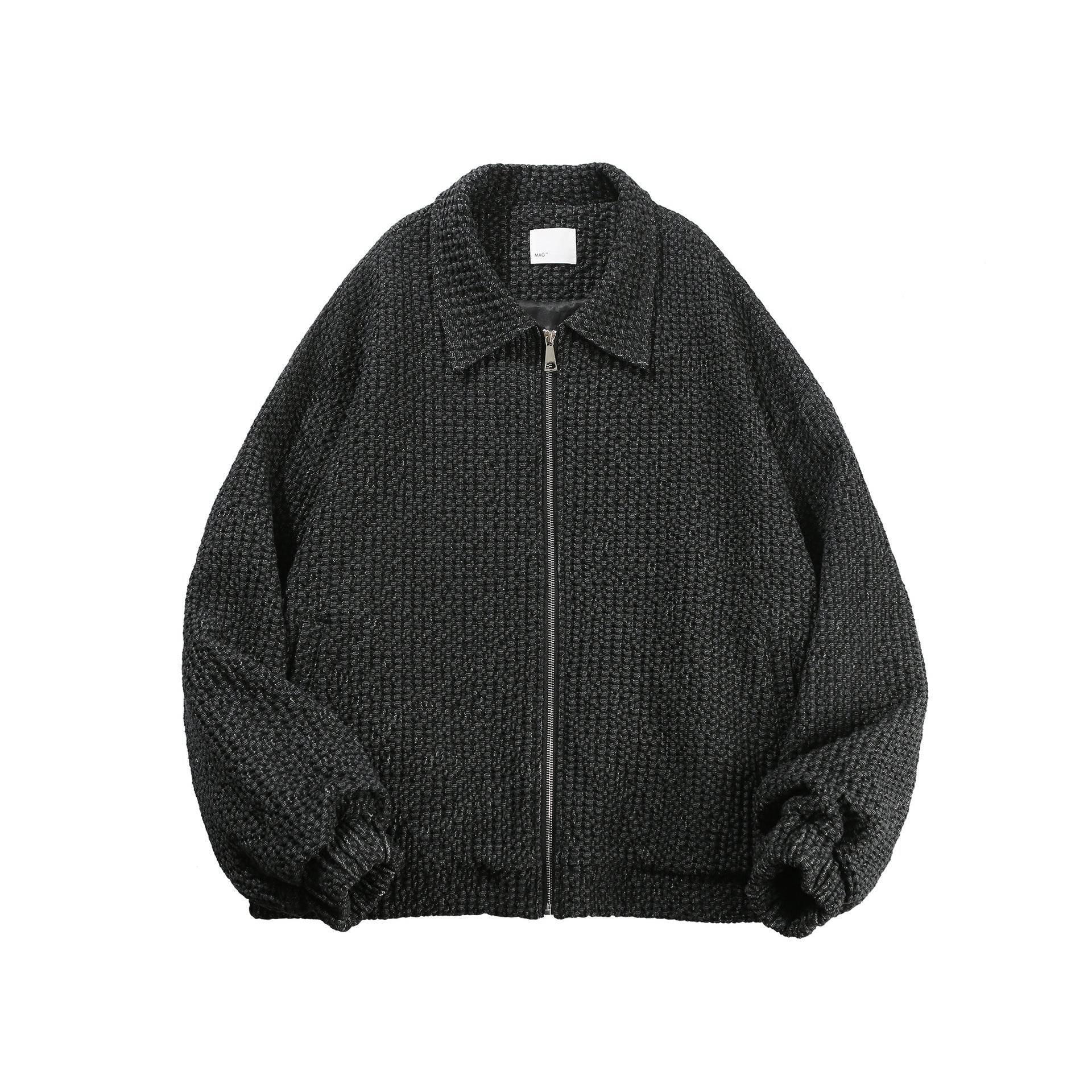 Mens Fashion Vintage Jacquard Denim Jacket - Mubimart