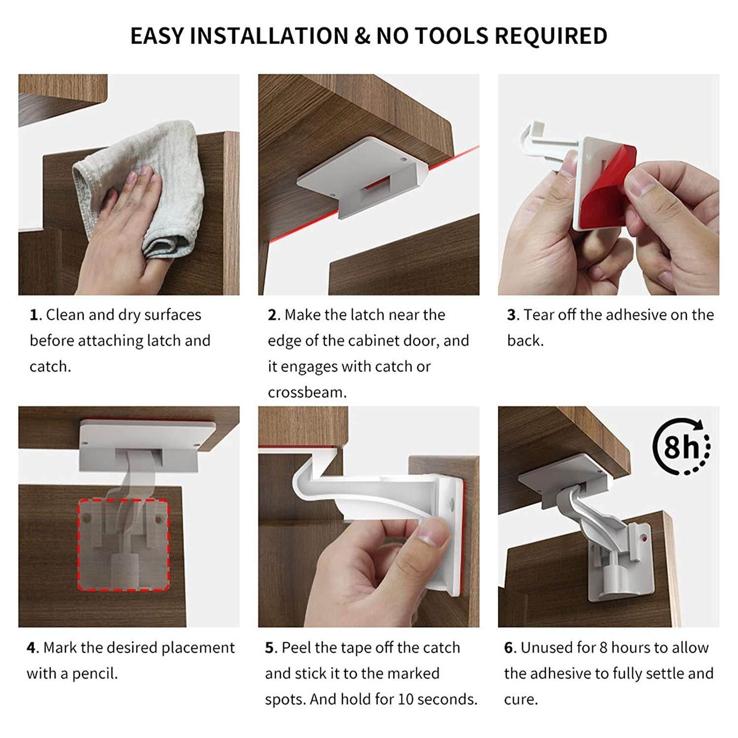 Children's Invisible Cabinet Door Safety Lock - Mubimart