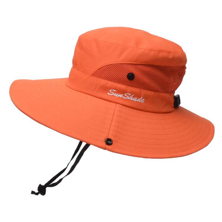 Unisex Summer Foldable Sun Fisherman Hat Men Women Wide Brim Casual Outdoor Travel Beach Sunscreen UV Protection Sun Hats - Mubimart