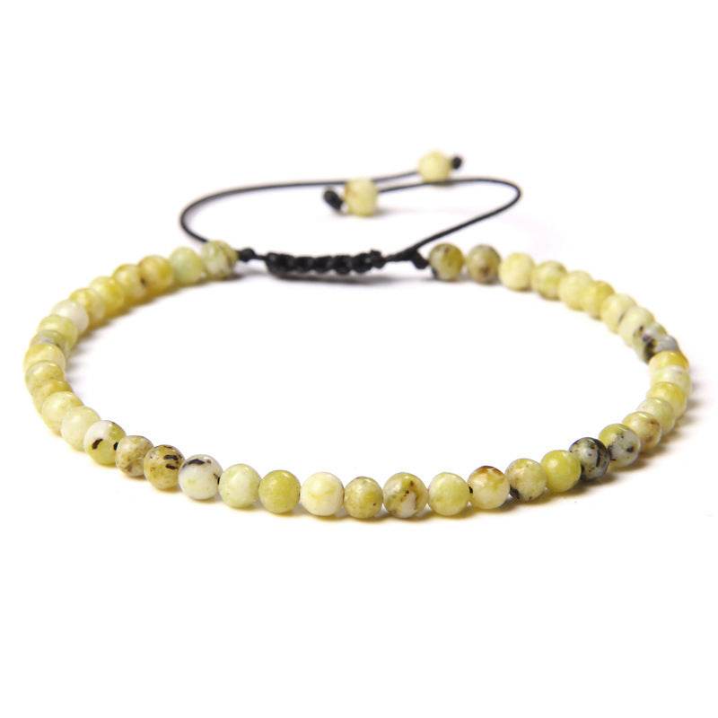 Adjustable Natural Raw Gemstone Beading Bracelet - Mubimart