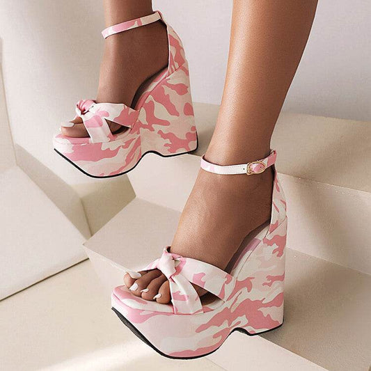 Fashion Platform Wedge High Heel Sandals For Women - Mubimart