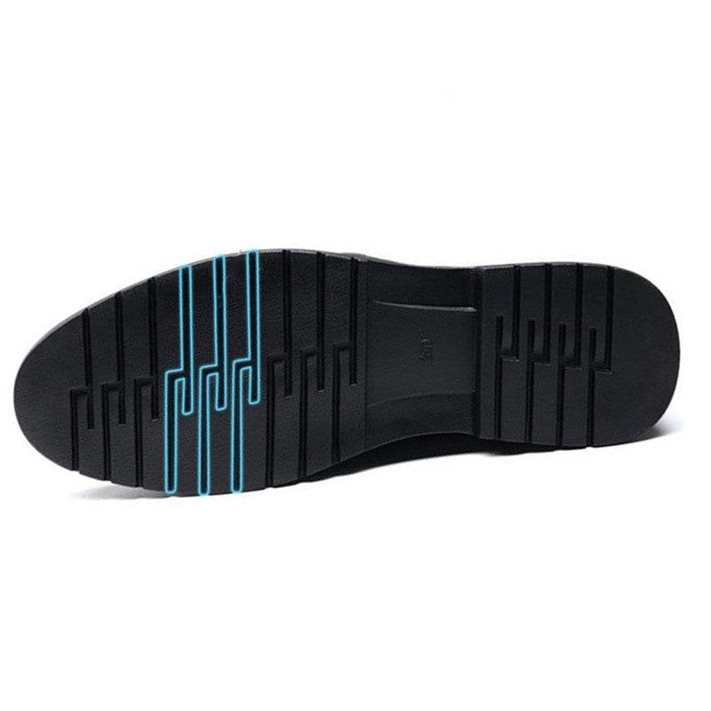 Mens Fashion Casual Leather Soft Sole Insole High Shoes - Mubimart