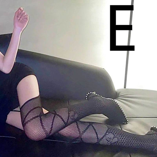 White Lace High Long Tube Over-the-knee Sling Socks - Mubimart