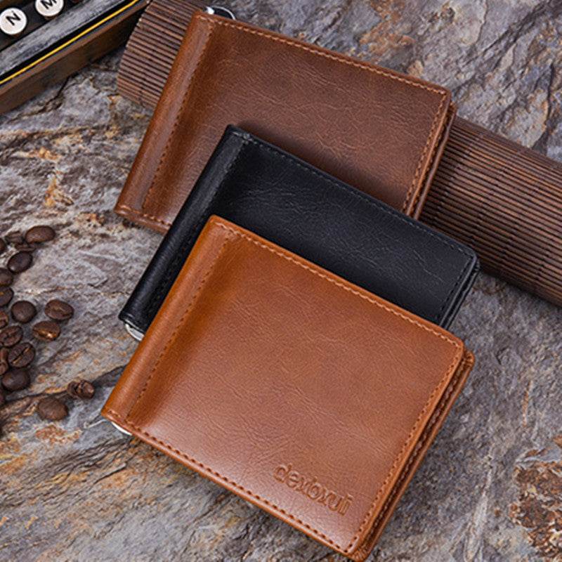 Mens Fashion Simple Vintage Mini Wallet - Mubimart