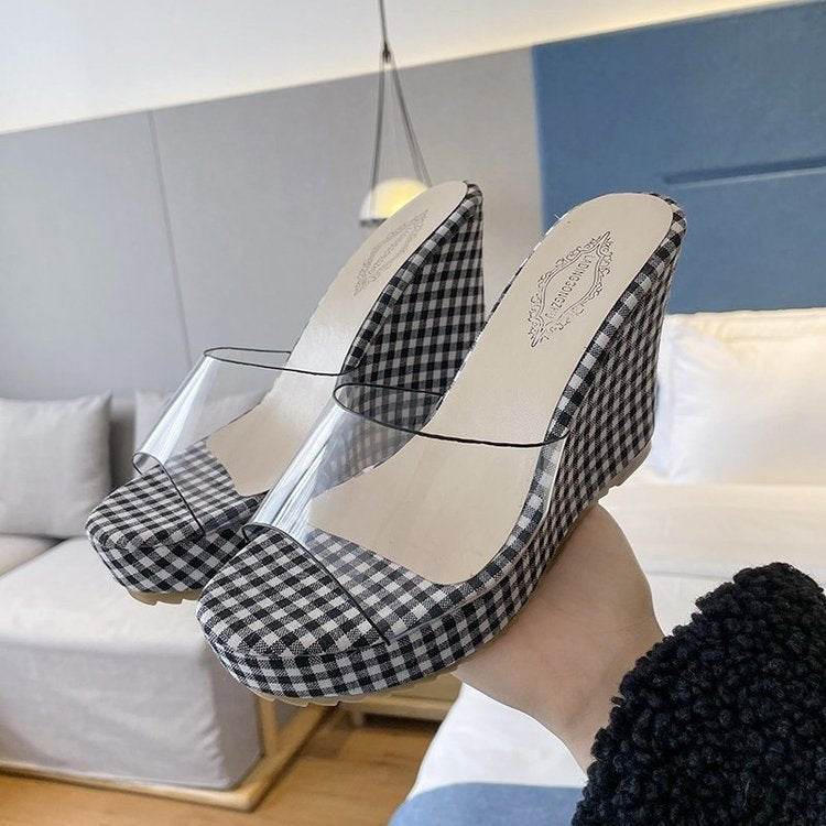 Fashion Ladies Platform Sandals With Wedge Heels - Mubimart