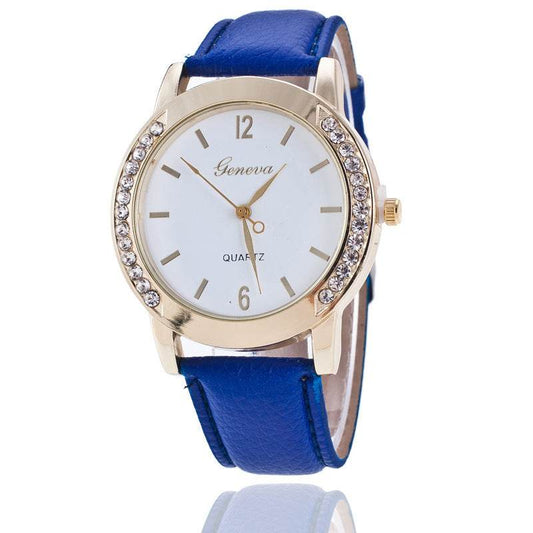 Geneva Diamond Quartz Watch Women - Mubimart