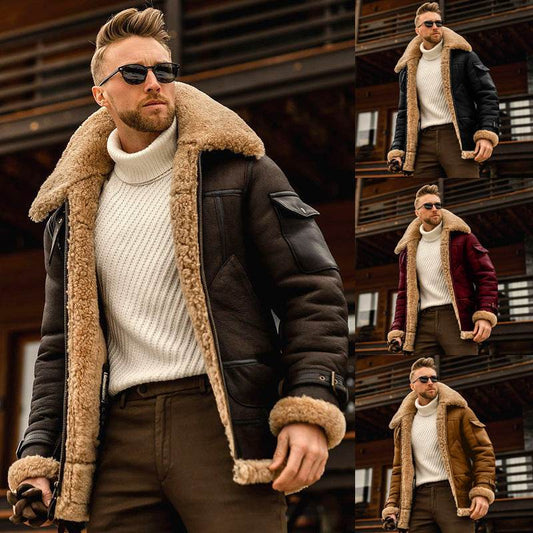Winter Jacket Mens Military Fleece Warm Jackets Male Fur Collar Coats Army Tactical Jacket - Mubimart