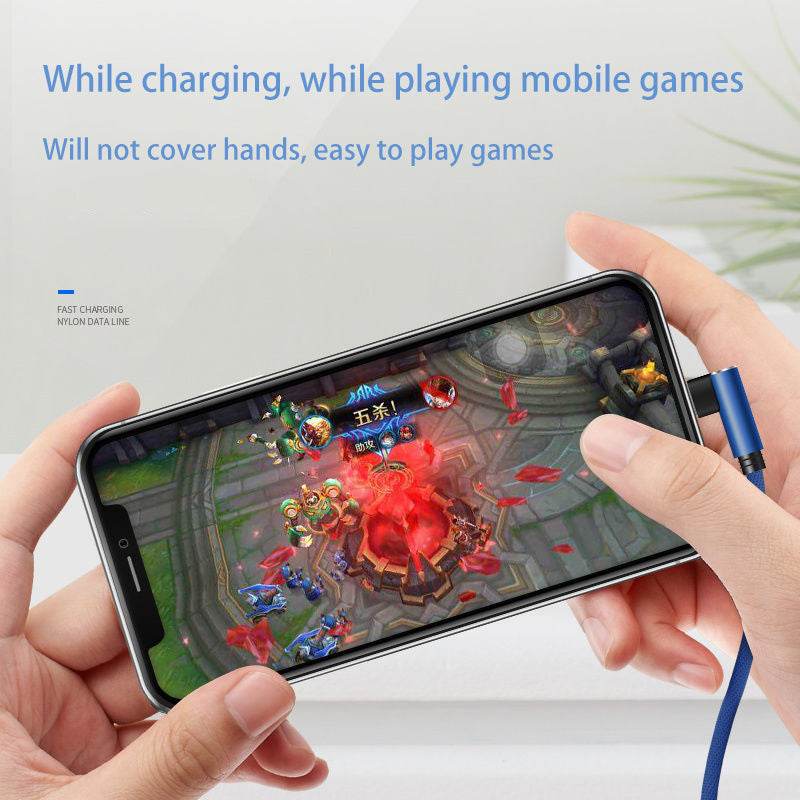 Mobile Phone Elbow Fast Charging Data Cable - Mubimart