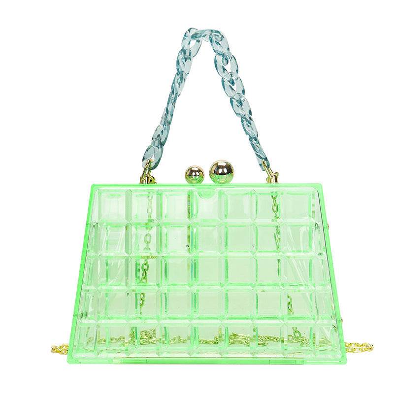 Fruit Color Literary Acrylic Portable Small Satchel - Mubimart