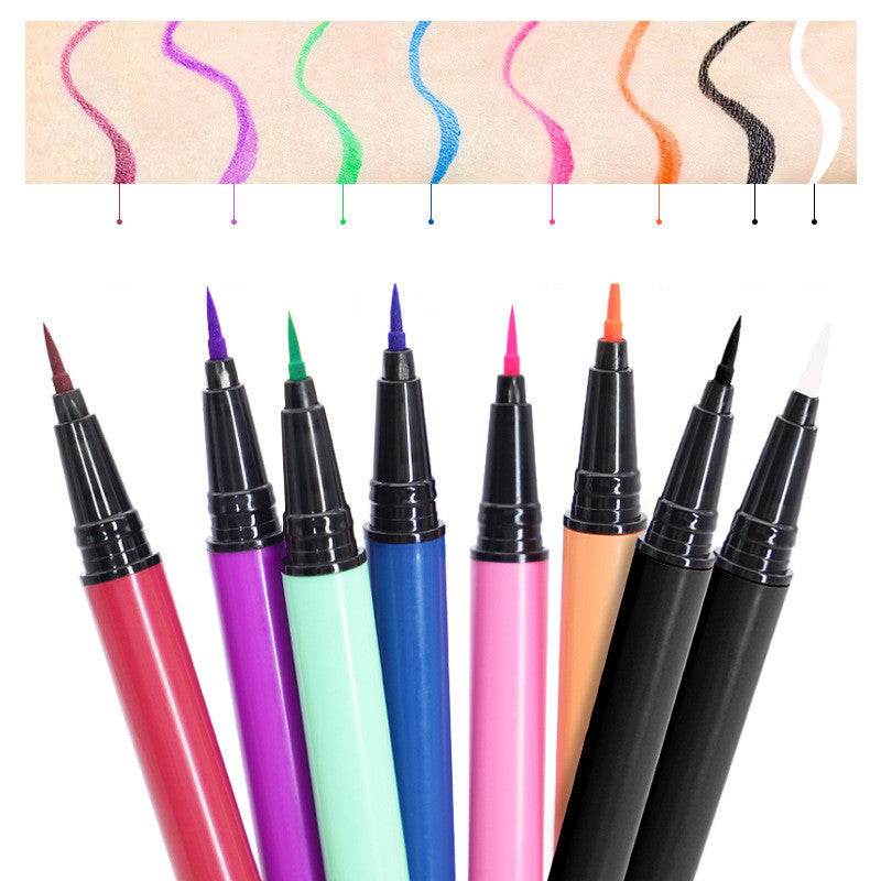 Colorful Eyeliner Pen Non Smudging Sticky False Eyelashes Gel Free - Mubimart