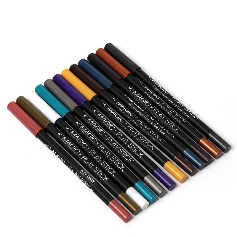 12 Color Eyeliner Pencil Pearl Eyes Lying Silkworm - Mubimart