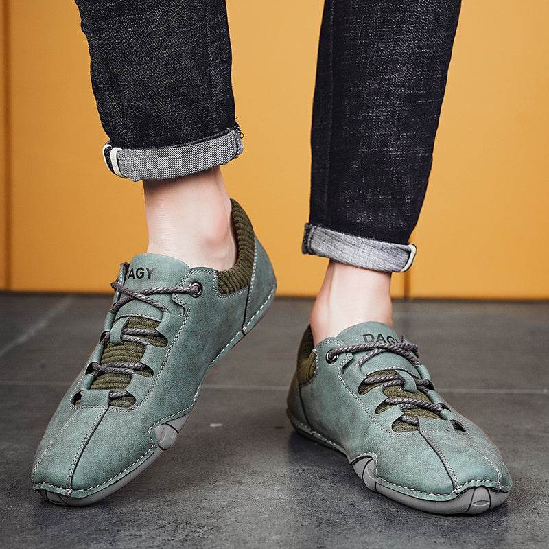 High Quality Men Sneakers Fashion Lace-up Flats Shoes - Mubimart