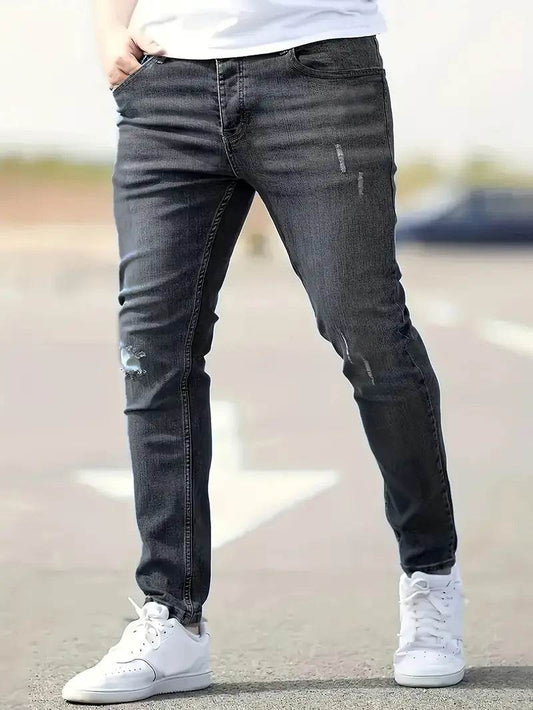 American-style Slim-fit Stretch Jeans - Mubimart