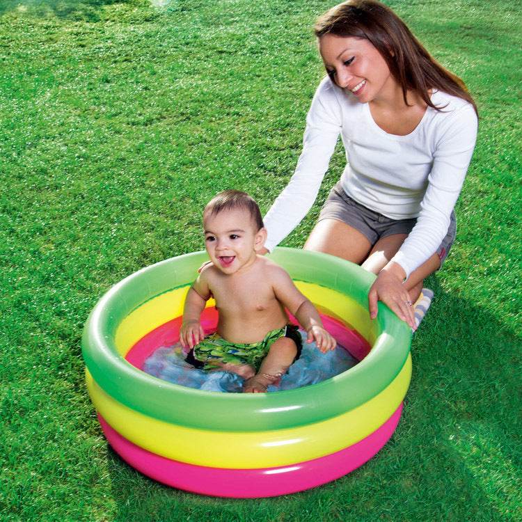 Infant Inflatable Swimming Pool Round Paddling Pool - Mubimart