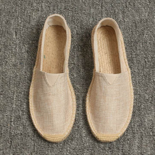 Summer Handmade Linen Sole Espadrille Men's Pedal - Mubimart