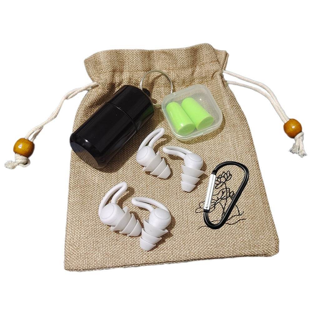 Noise-reduction Ear Plugs Aluminum Box Nano Silicone Soundproof Earplugs Sleep Soundproof Waterproof Earplug - Mubimart
