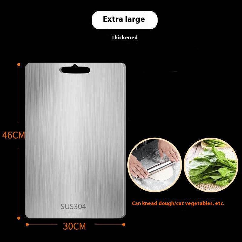 Thick Double-sided 304 Stainless Steel Cutting Board - Mubimart