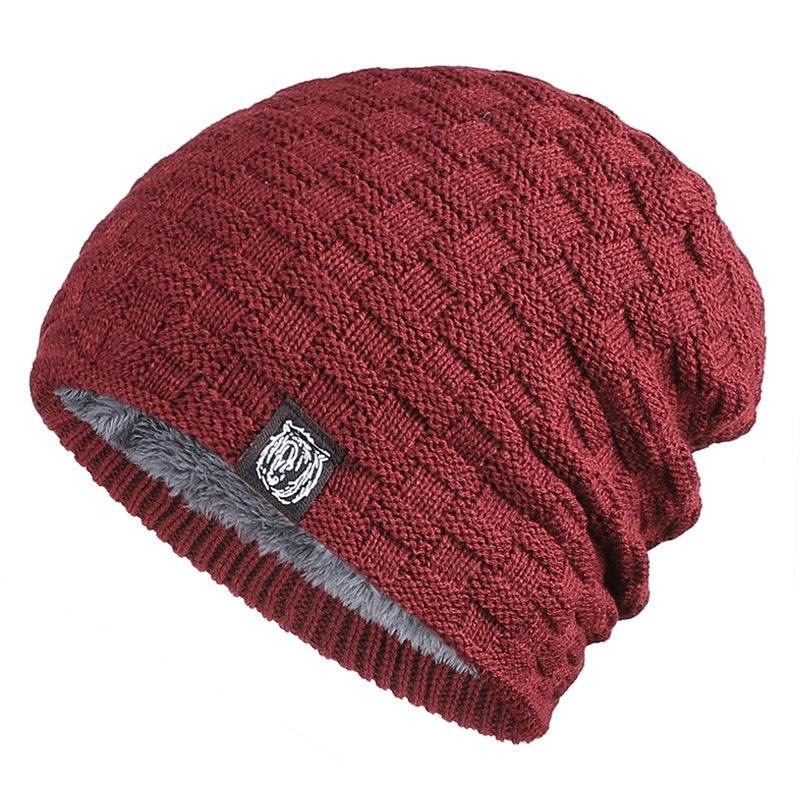 Tiger Label Fleece Warm Men's Hat - Mubimart