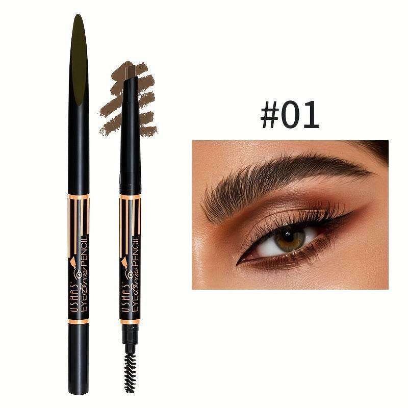 Multifunctional Not Smudge Waterproof And Sweatproof Eyebrow Pencil Eyeliner Pen - Mubimart