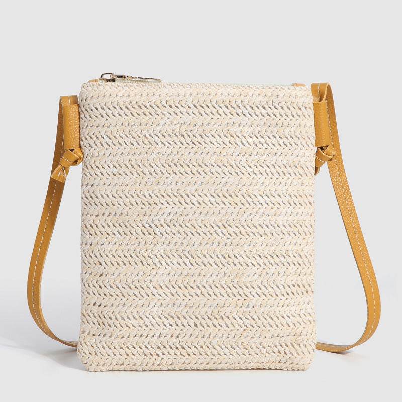 Fashion Solid Color Small Square Bag Vertical Mobile Phone - Mubimart