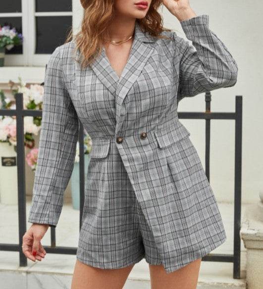 Temperament Commuter Letter V-neck Fashion Plus Size Jumpsuit - Mubimart