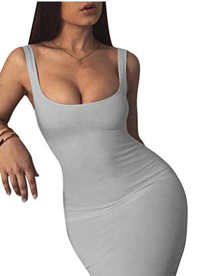 Womens Sexy Bodycon Tank Dress Sleeveless - Mubimart