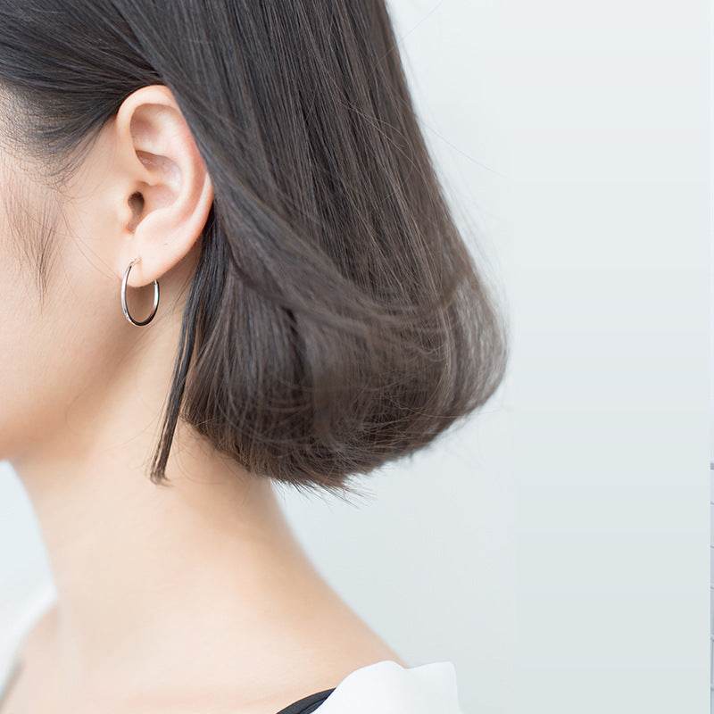 Simple Round Earrings For Men And Women - Mubimart