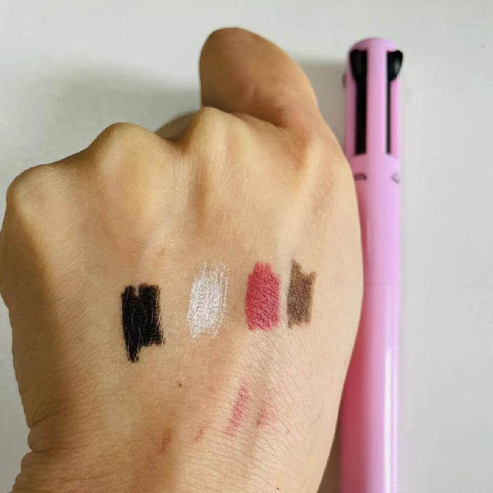 Four In One Eyebrow Pencil Lip Gloss Eyeliner Makeup Pencil - Mubimart
