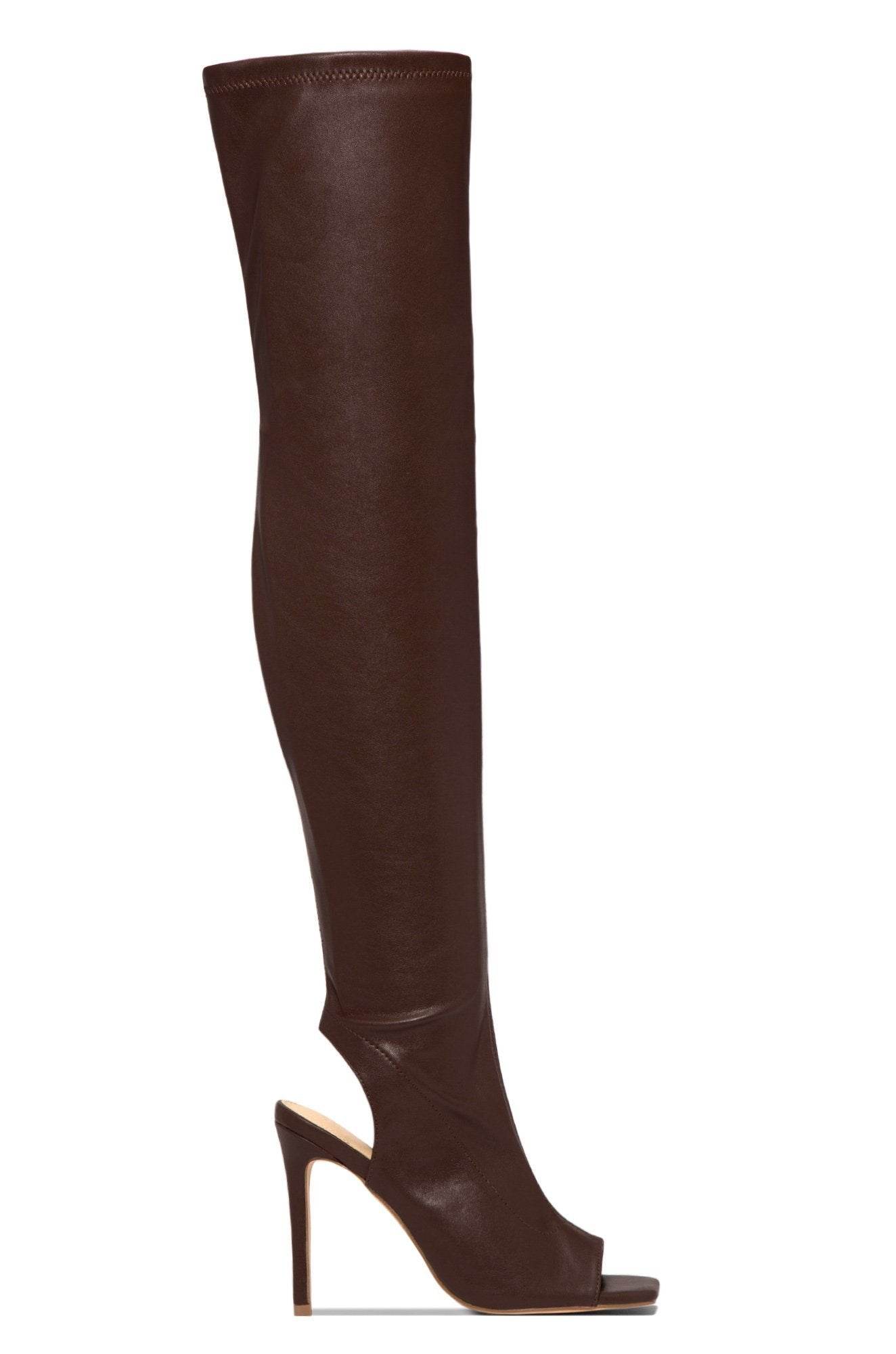Fish Mouth Women's Boots Stiletto Heels Black Is Thin And Tall - Mubimart