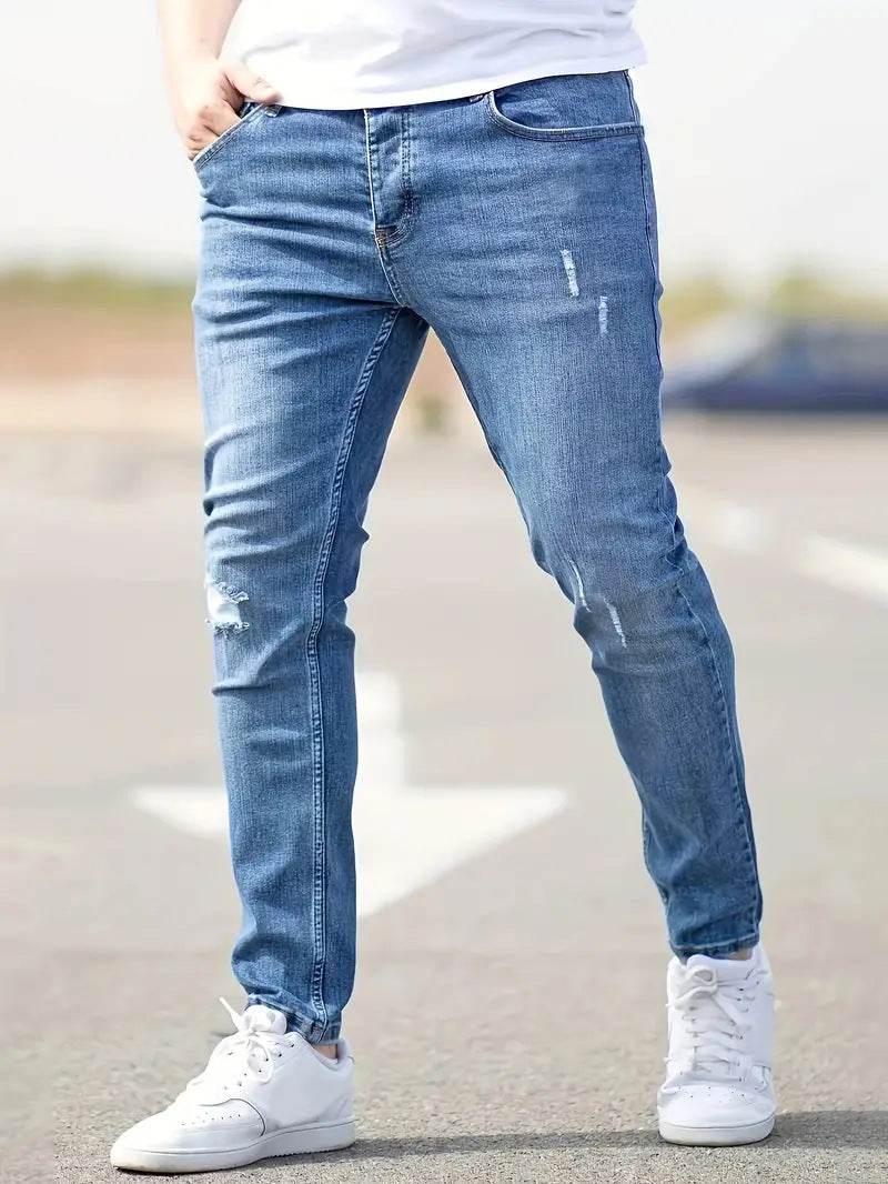 American-style Slim-fit Stretch Jeans - Mubimart