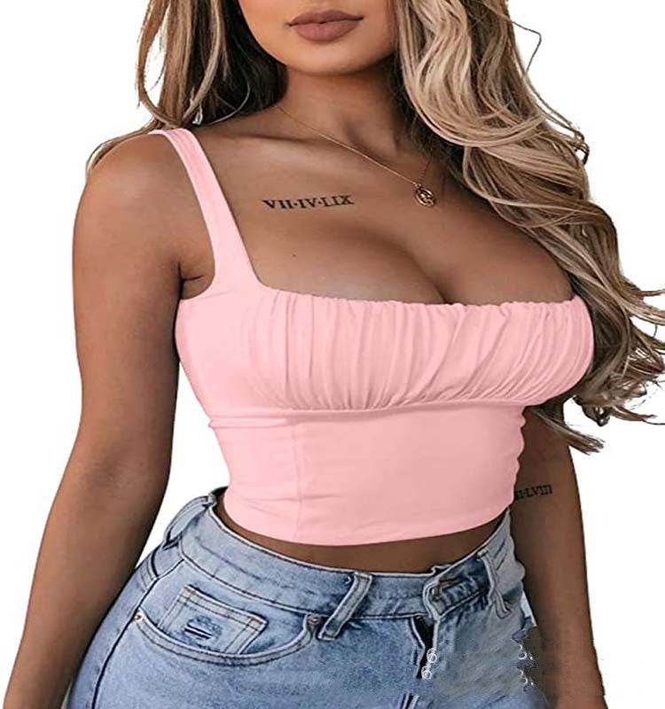 Women's Sexy Backless Camisole Top High Waist Tight-fitting Camisole - Mubimart