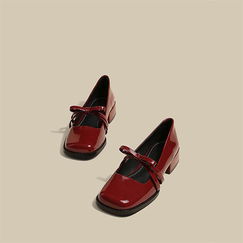 Women's Fashion Chunky Heel French Mary Jane Shoes - Mubimart