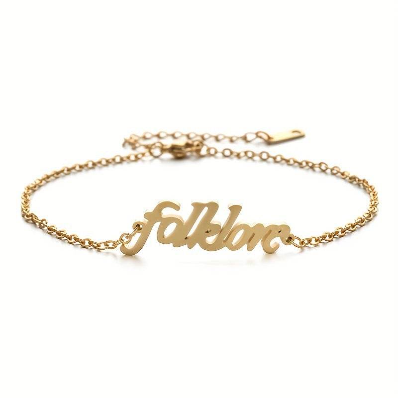 Real Gold Plating O Chain Stainless Steel Anklets - Mubimart