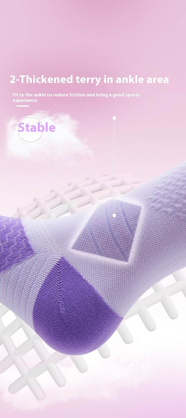 Pressure Calf Breathable Towel Bottom Skipping Rope Athletic Socks - Mubimart