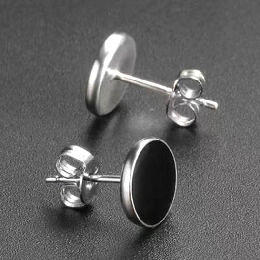 1 Pair Of Pierced Earrings For Men And Women Punk Stainless Steel Earrings Hip Hop Fashion Earrings Party Date Holiday Gifts - Mubimart