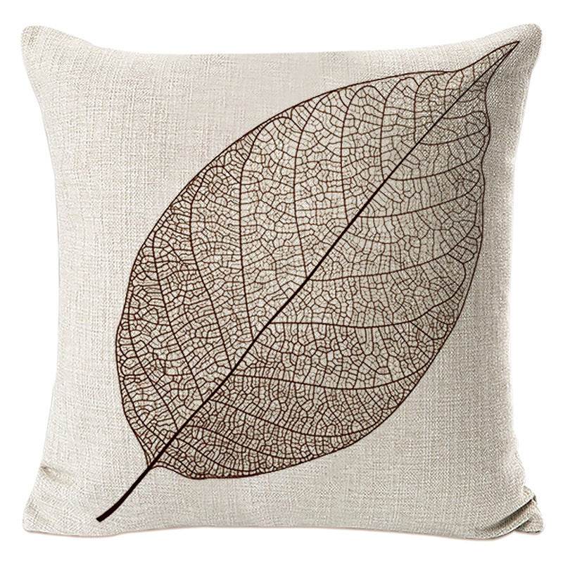 Colorful Leaf Letter Pillowcase Car Cushion Pillowcase - Mubimart