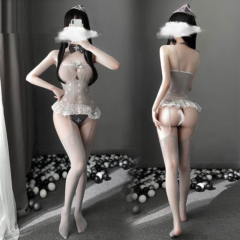 Pure Desire To Wear Nurse's Hosiery Suit Silk Stockings Uniform - Mubimart