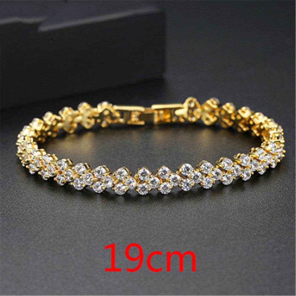Copper Inlaid AAA Zircon Bracelet Ladies Gemstone Explosion - Mubimart