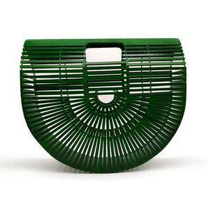 Bamboo Woven Bag Rattan Creative Beach Handbag Women - Mubimart
