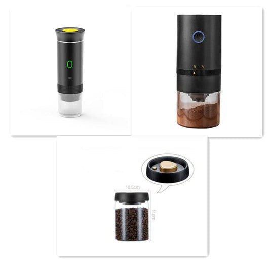 Electric Grinder Coffee Travel Handy 3 In1 Espresso Portable Coffee Espresso Maker Machine Cafe Portable Capsule Coffee Machine Kitchen Gadgets - Mubimart