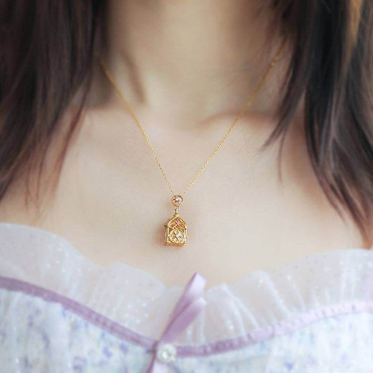Silver Necklace Pendant Sweater Chain Women - Mubimart
