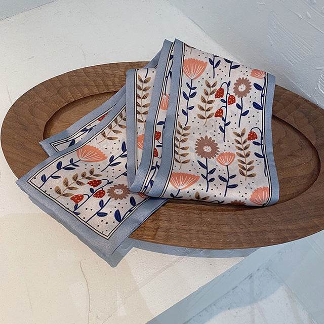 Slender And Narrow Scarves, Retro French Ribbon - Mubimart