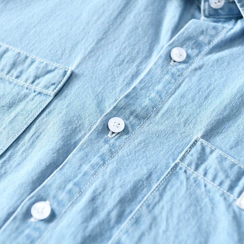 Men's Casual Youth Denim Shirt Jacket - Mubimart