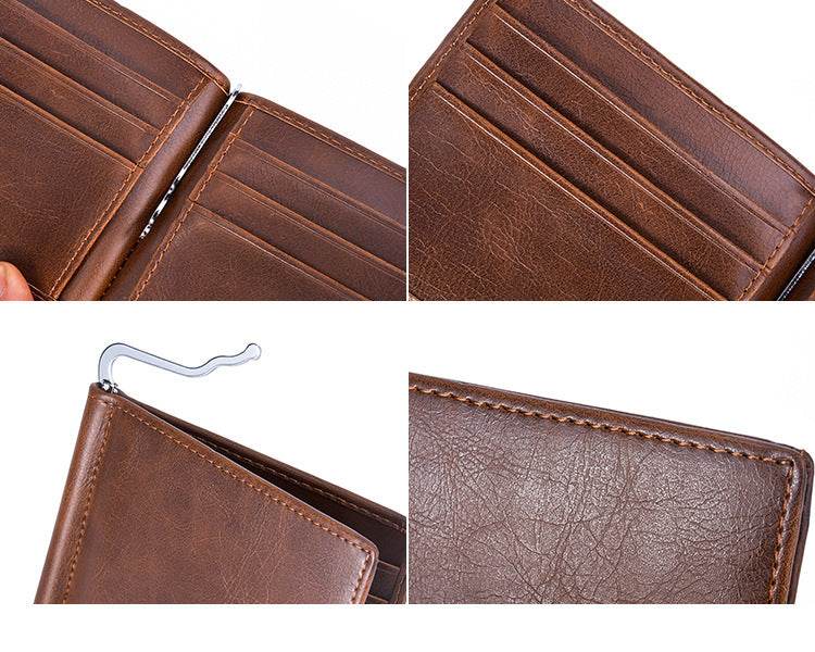 Mens Fashion Simple Vintage Mini Wallet - Mubimart