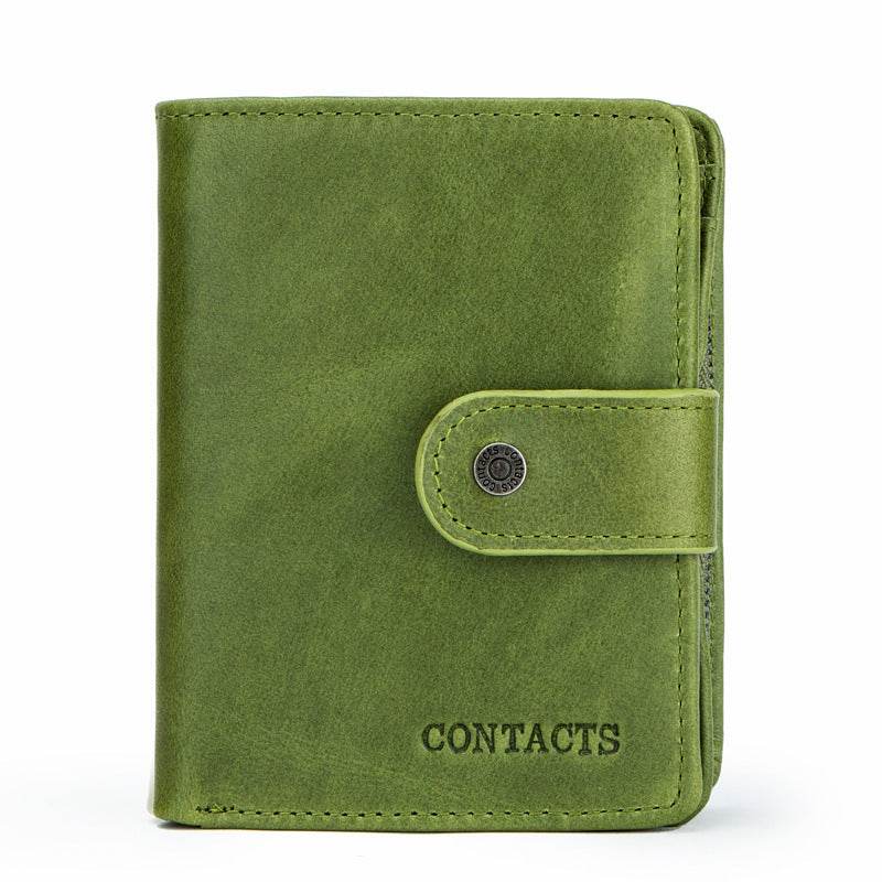 Multifunctional Men's Wallet Pure Cowhide Leather - Mubimart