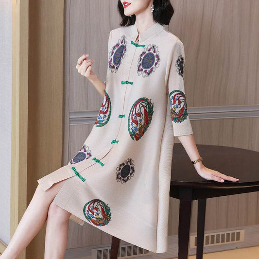 New Plus Size Women's Shirt Dress Trench Coat - Mubimart