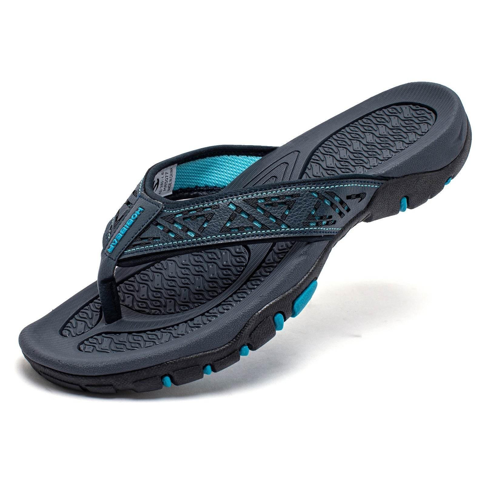 Men's Flip Flops Summer New Comfort Wear-resistant Home Single Strap Slides Outdoor Leisure All-match Flip-flops Men - Mubimart